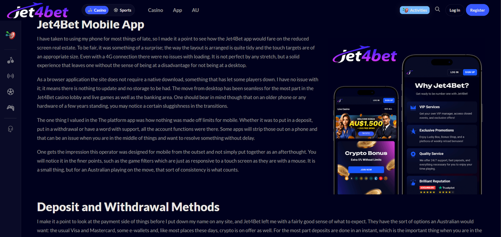 Stake limit listed by Jet4Bet